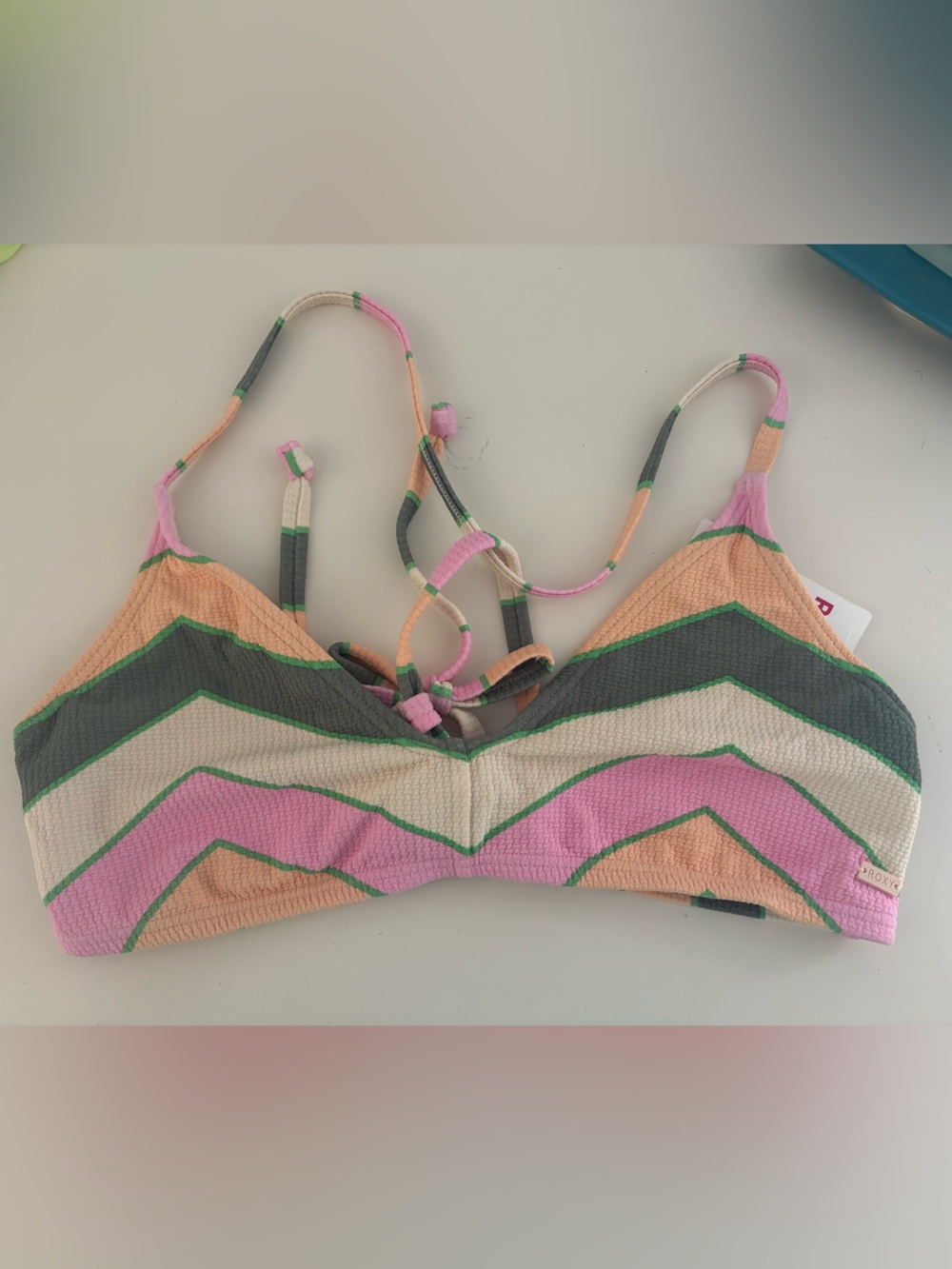 Striped Chevron Bralette Swim Top